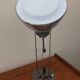 Lampada da tavolo "Glas" in vetro opalino e acciaio cromato