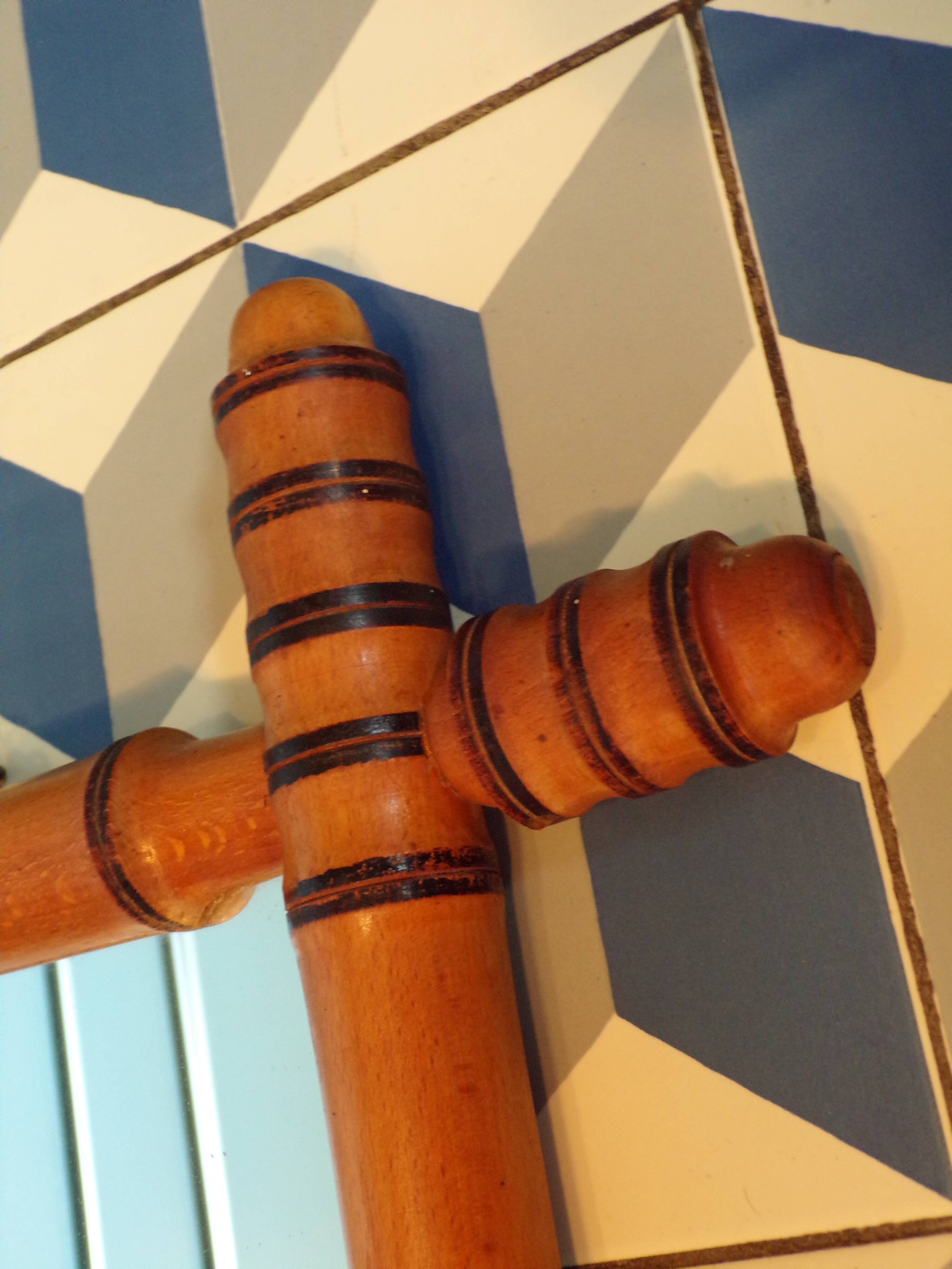 Mirror 1900 bamboo effect wooden frame 53.5x65.5 cm