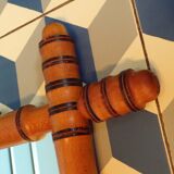 Mirror 1900 bamboo effect wooden frame 53.5x65.5 cm