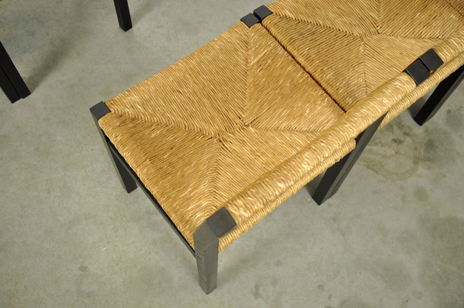 Set of 6 dining chairs with wicker seats by Martin Visser and produced by ‘t Spectrum, 1970s