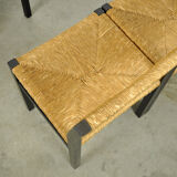 Set of 6 dining chairs with wicker seats by Martin Visser and produced by ‘t Spectrum, 1970s