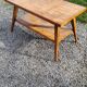 Coffee table of the 50s feet compass double wooden tops
