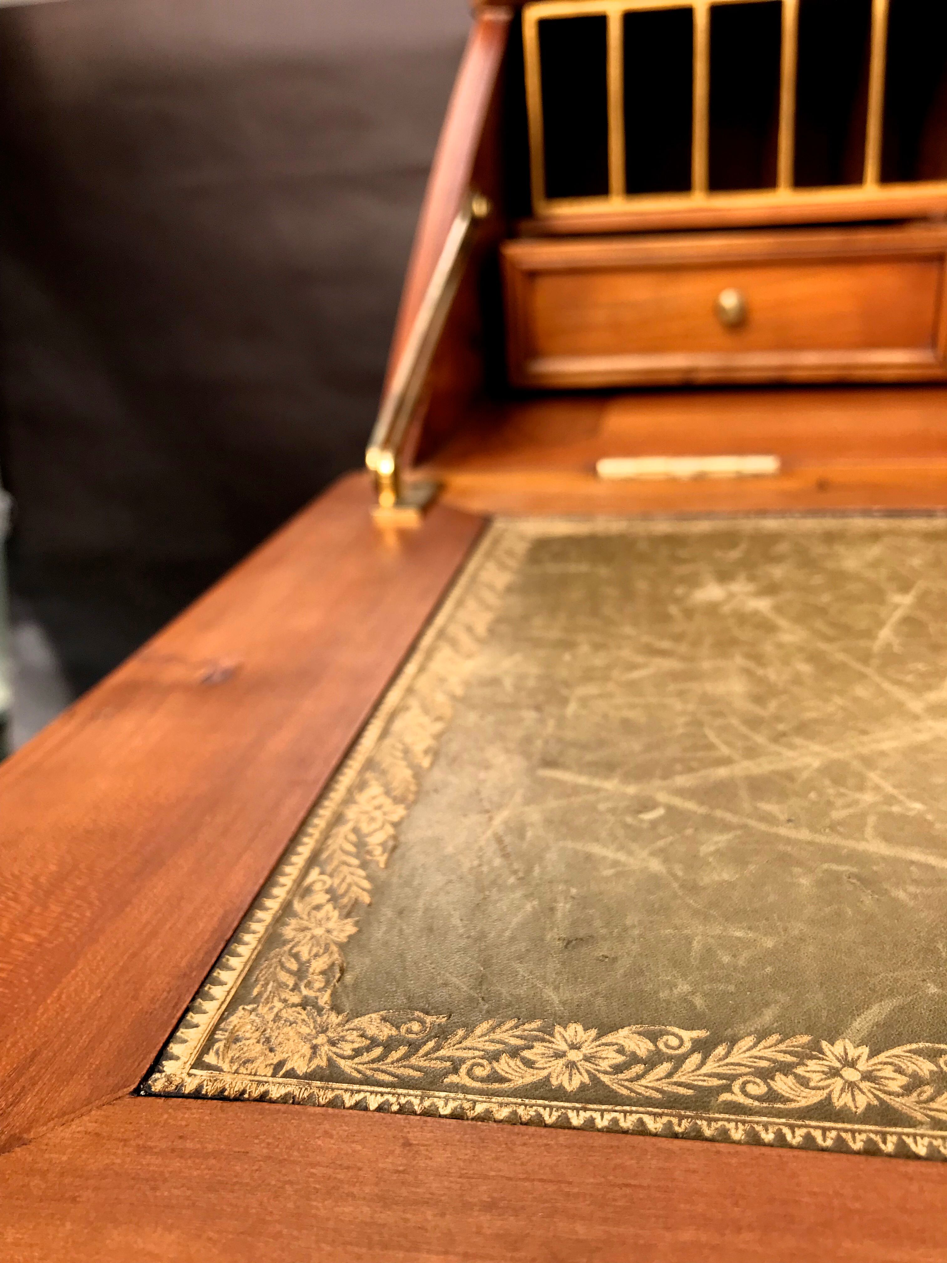 Small secretary English donkey back office Madame 3 drawers