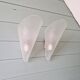 Paires d'appliques murales vintage, plastique texturé, 1970