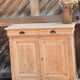 Narrow buffet renovated in raw solid wood / entrance console with 2 drawers