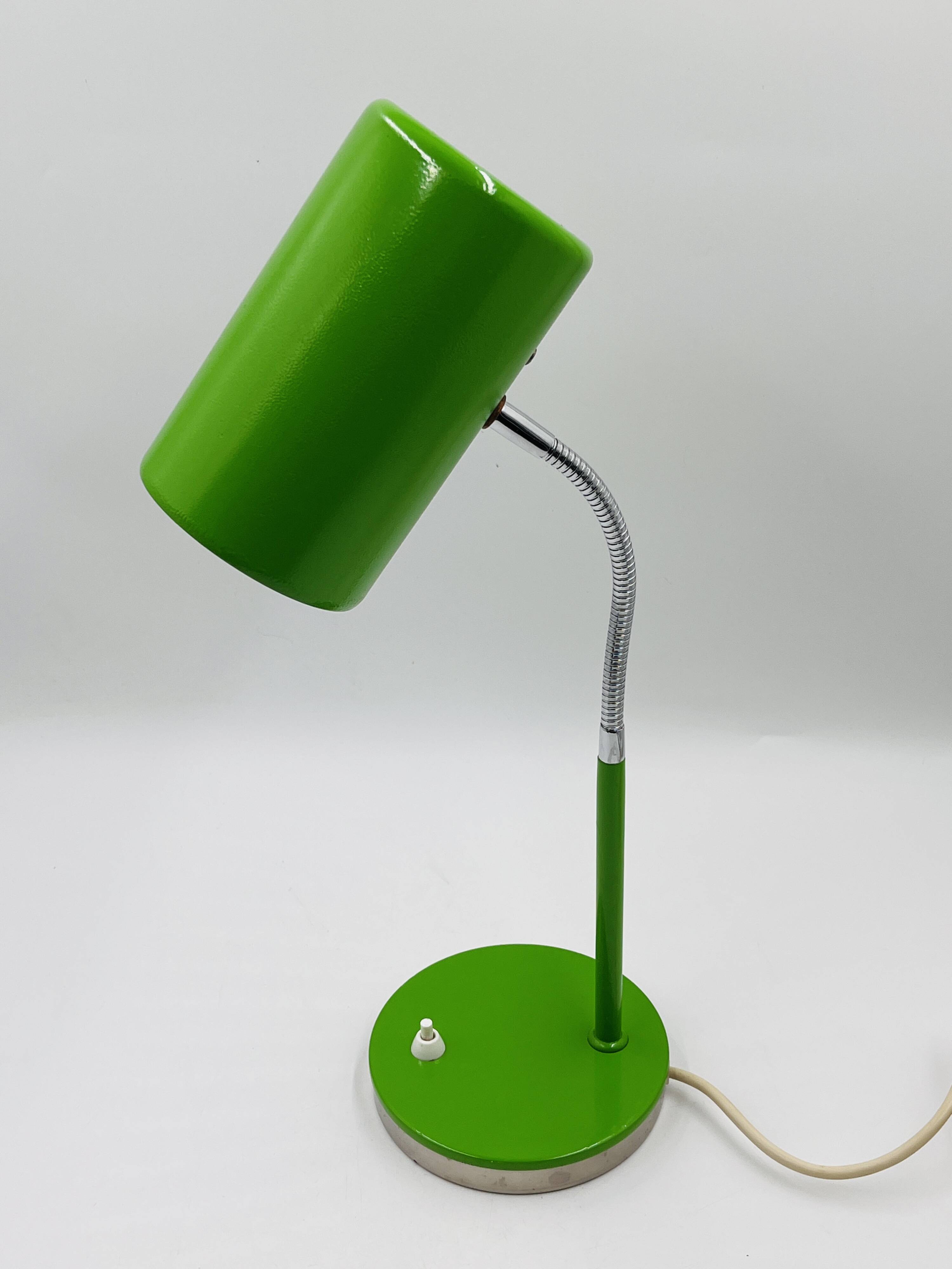 Green designer desk lamp