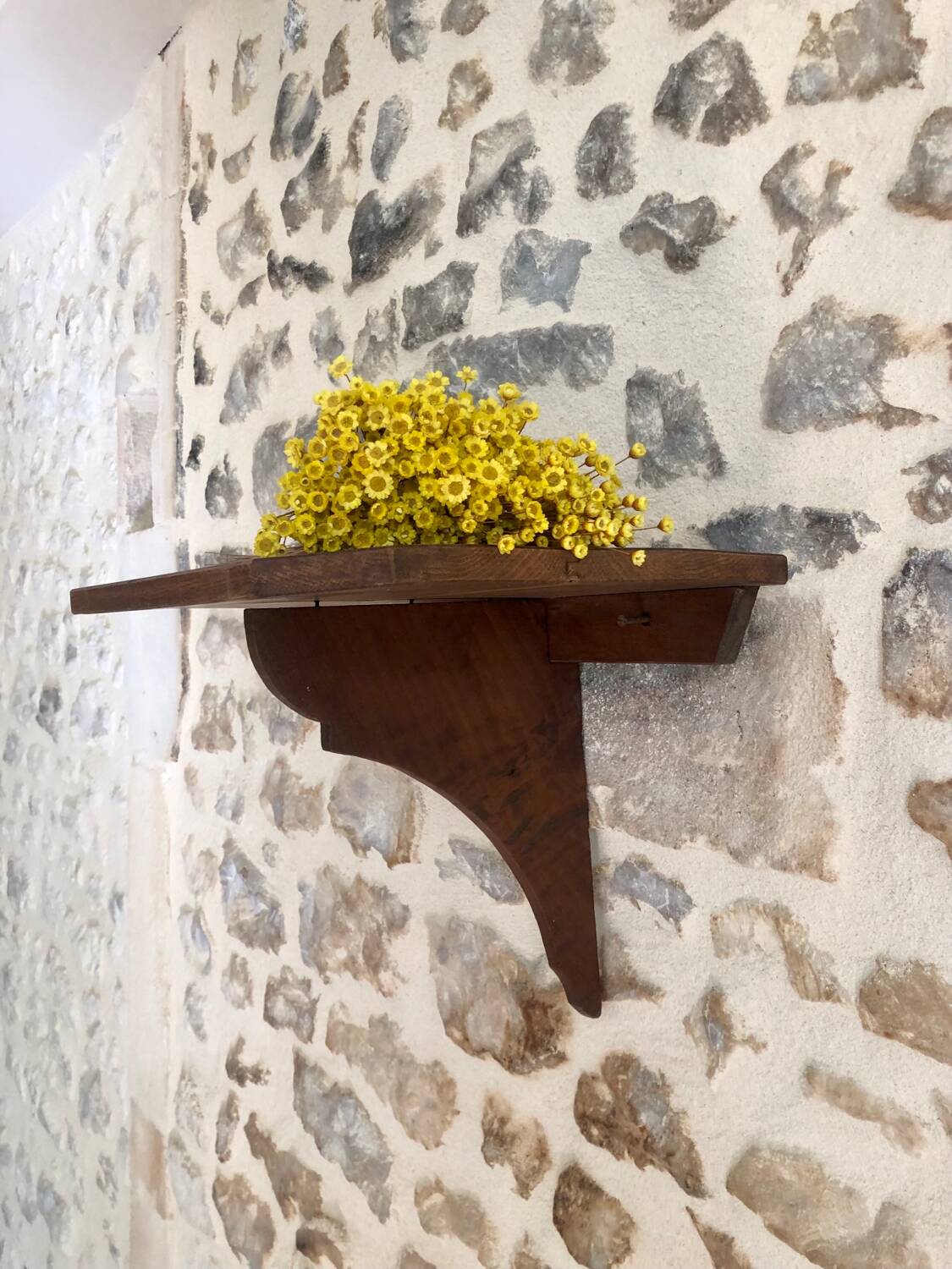 Antique wooden shelves