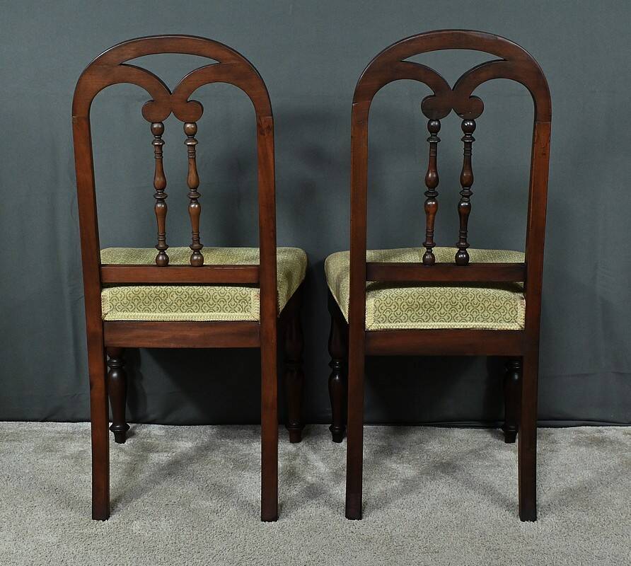 Pair of Mahogany Chairs, Restoration Period – 1st part of the 19th century