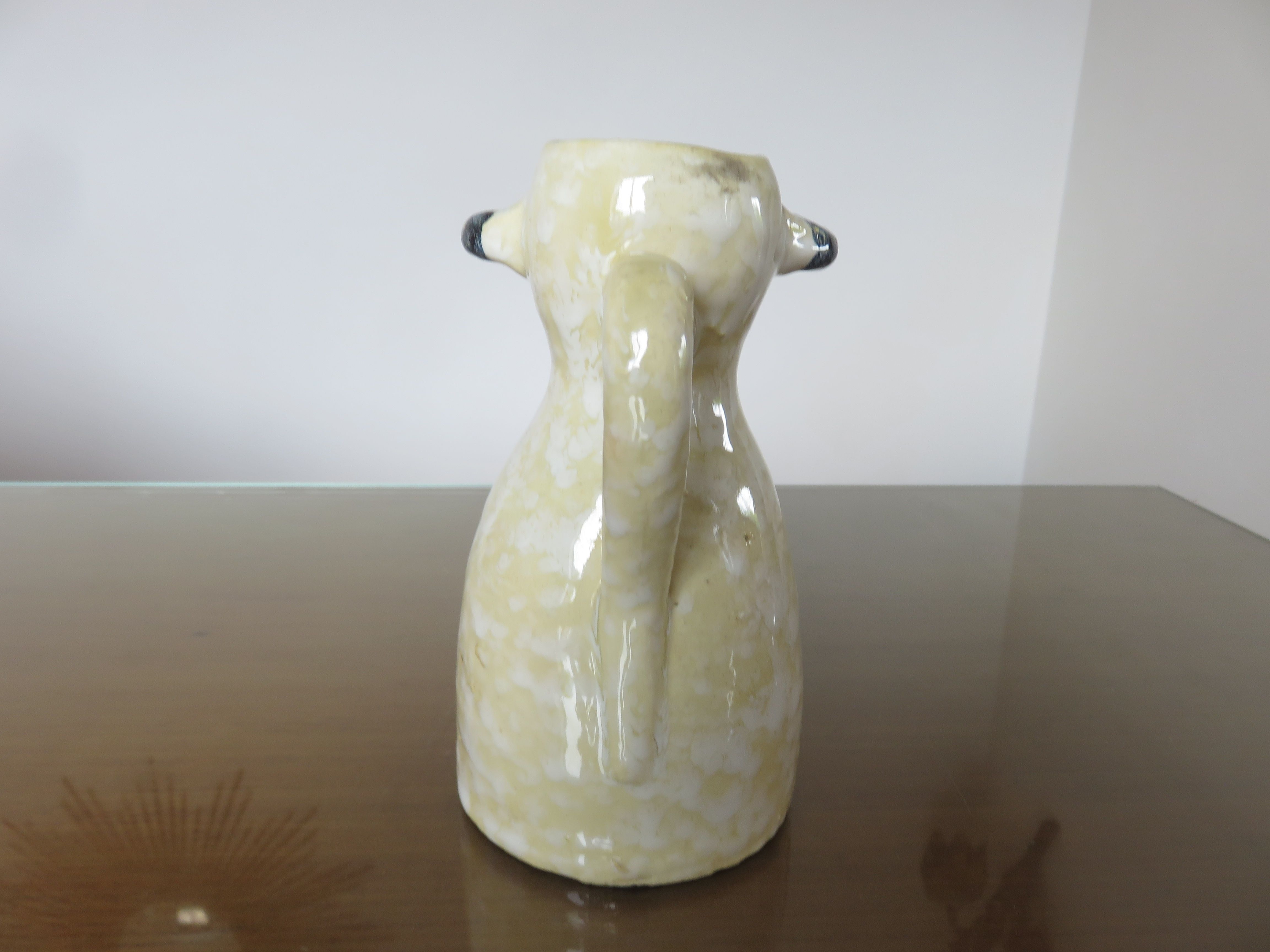 Zoomorphic ceramic bull Toledo Spain 50s 60s