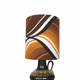 Bedside lamp candle holder Tampico fabric 70s