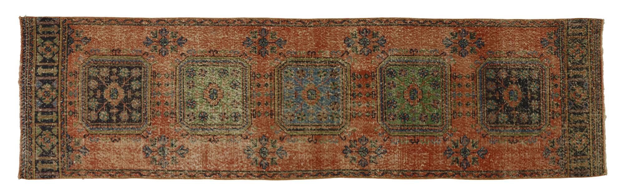 Turkish Anatolian Handmade Vintage Area Rug 356 cm x 93 cm
