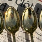 Set of 6 Vintage Gold Moka Spoons - Tableware - Coffee Spoons