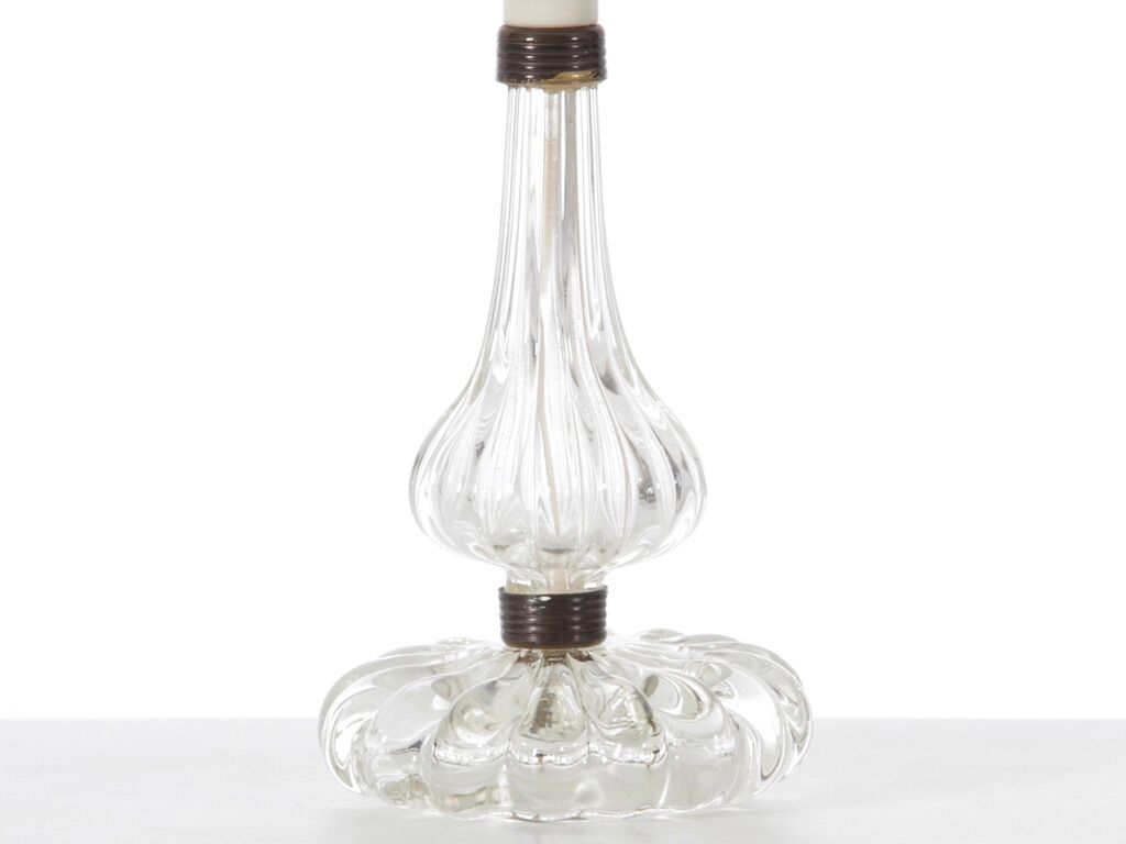 Pair of crystal table lamps