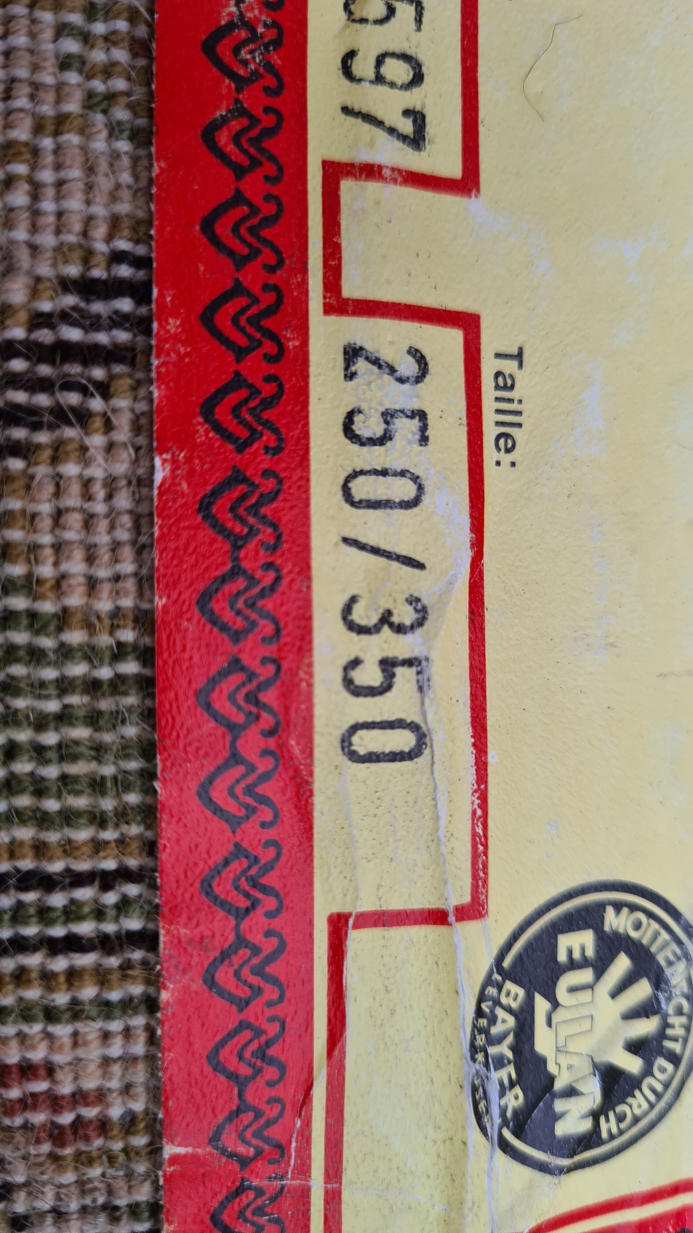 Large vintage carpet 70/80s 350x250cm