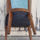 Gondola chair, empire spirit, blue velvet, dark oak, early twentieth century.