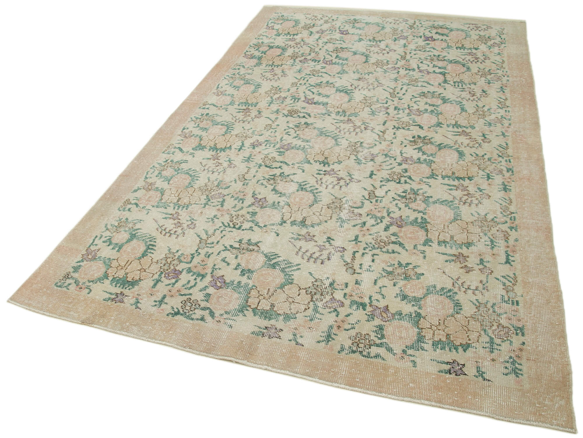Handmade Unique Oriental Beige Carpet 165 cm x 273 cm - 36753