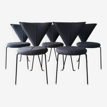 5 postmodern Lübke chairs from the 80s