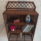 Rattan and bamboo shelf
