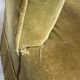 Khaki green velvet toad armchair