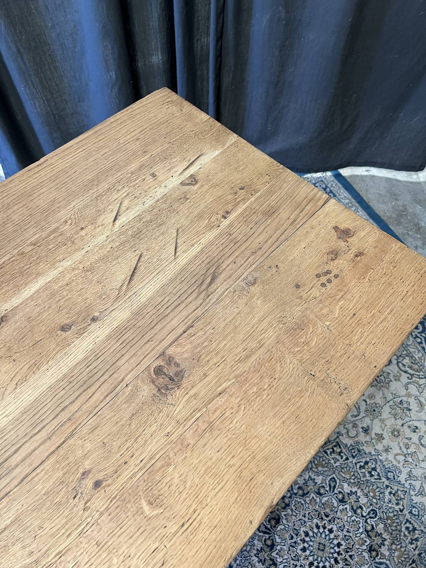 Small farmhouse table in solid oak