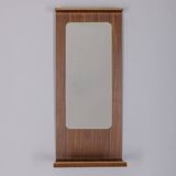 VINTAGE 1960S WALL MIRROR IN TEAK WITH DESIGN BY CAMPO E GRAFFI
