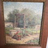 Oil on canvas signed old “Jardin”
