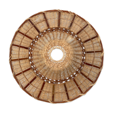 Suspension lampshade rattan and wicker