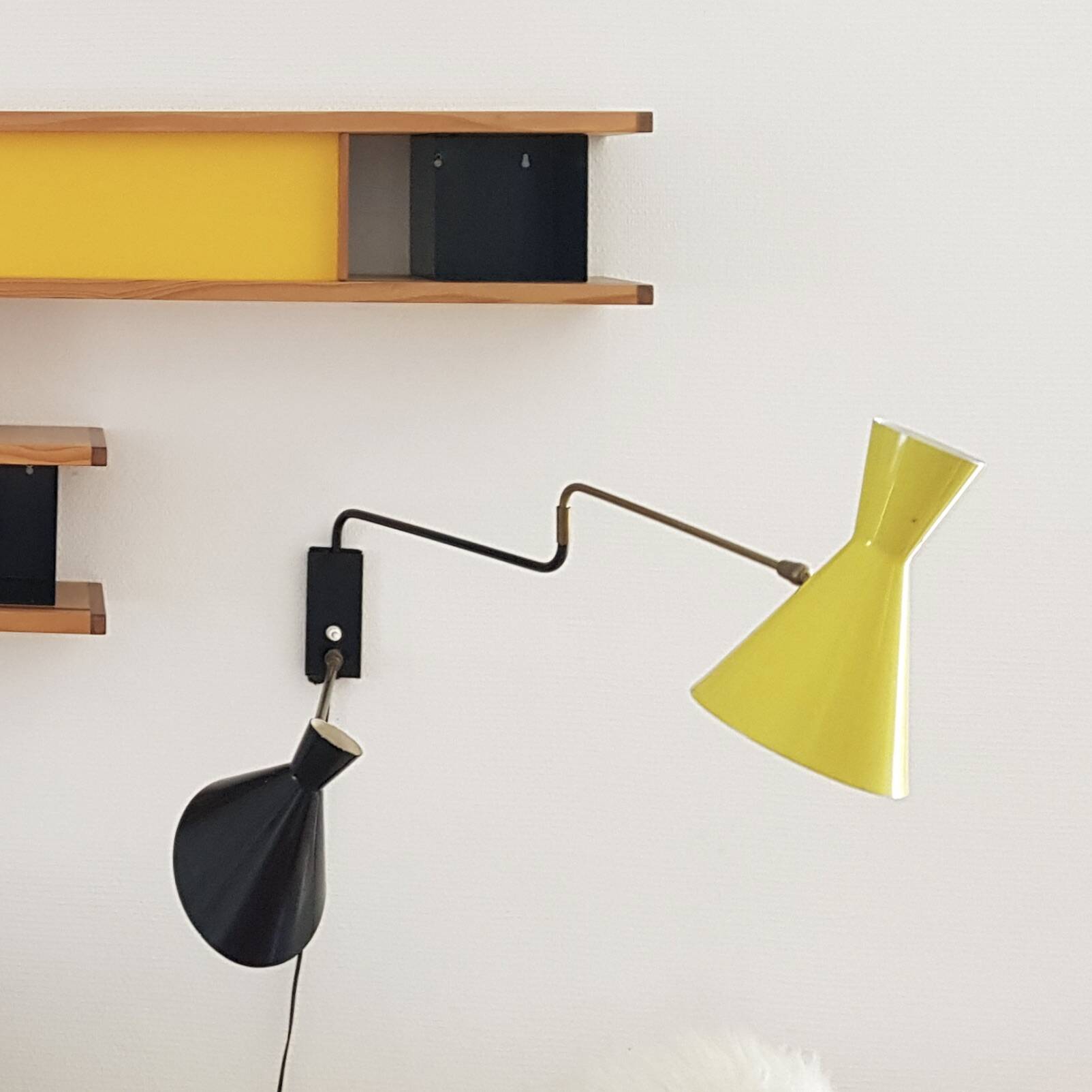 Light fixture, metal wall sconce, 1960s