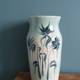 Vase signé Gabet décor peint à la main