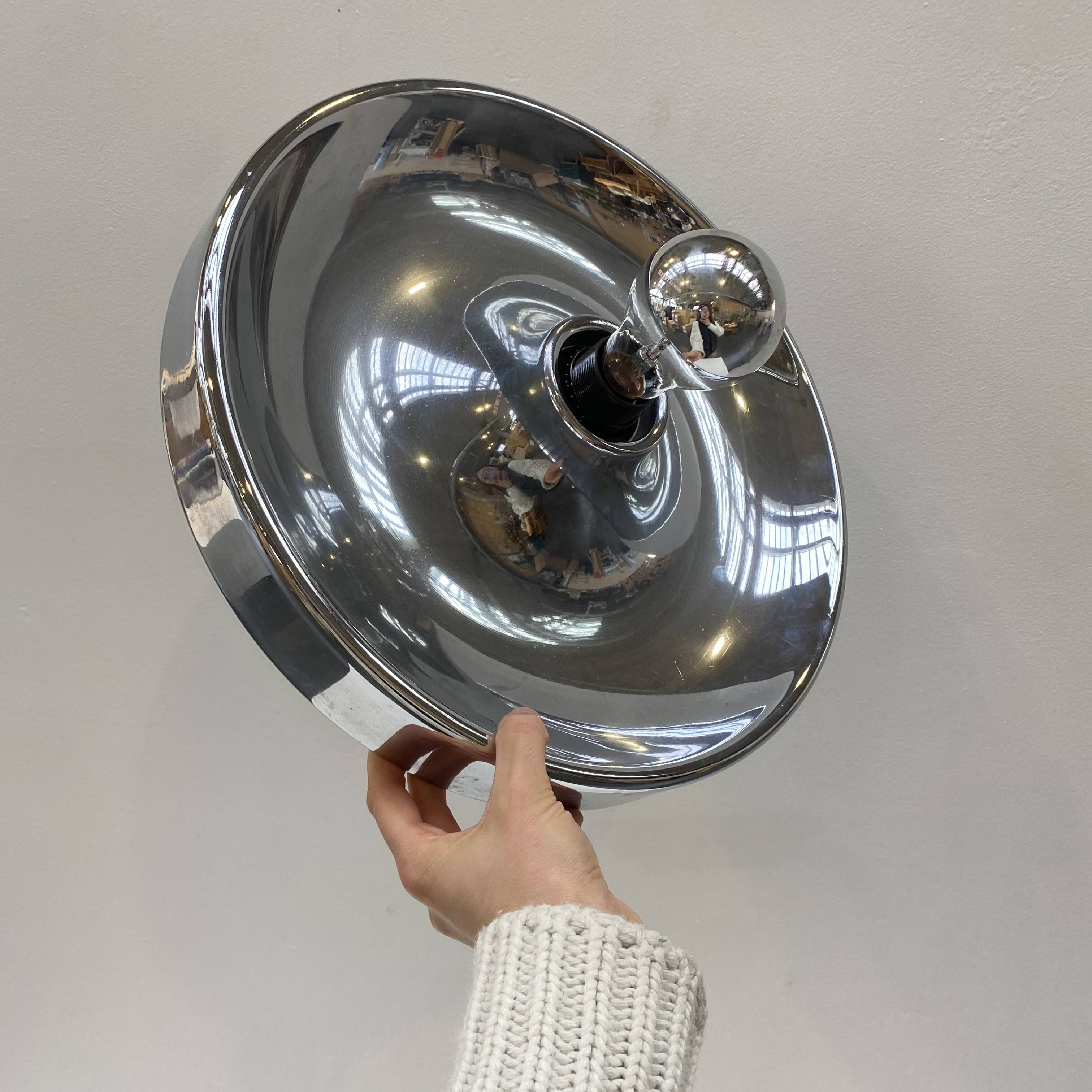 70s space age chrome wall light