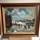 Oil painting port of Honfleur