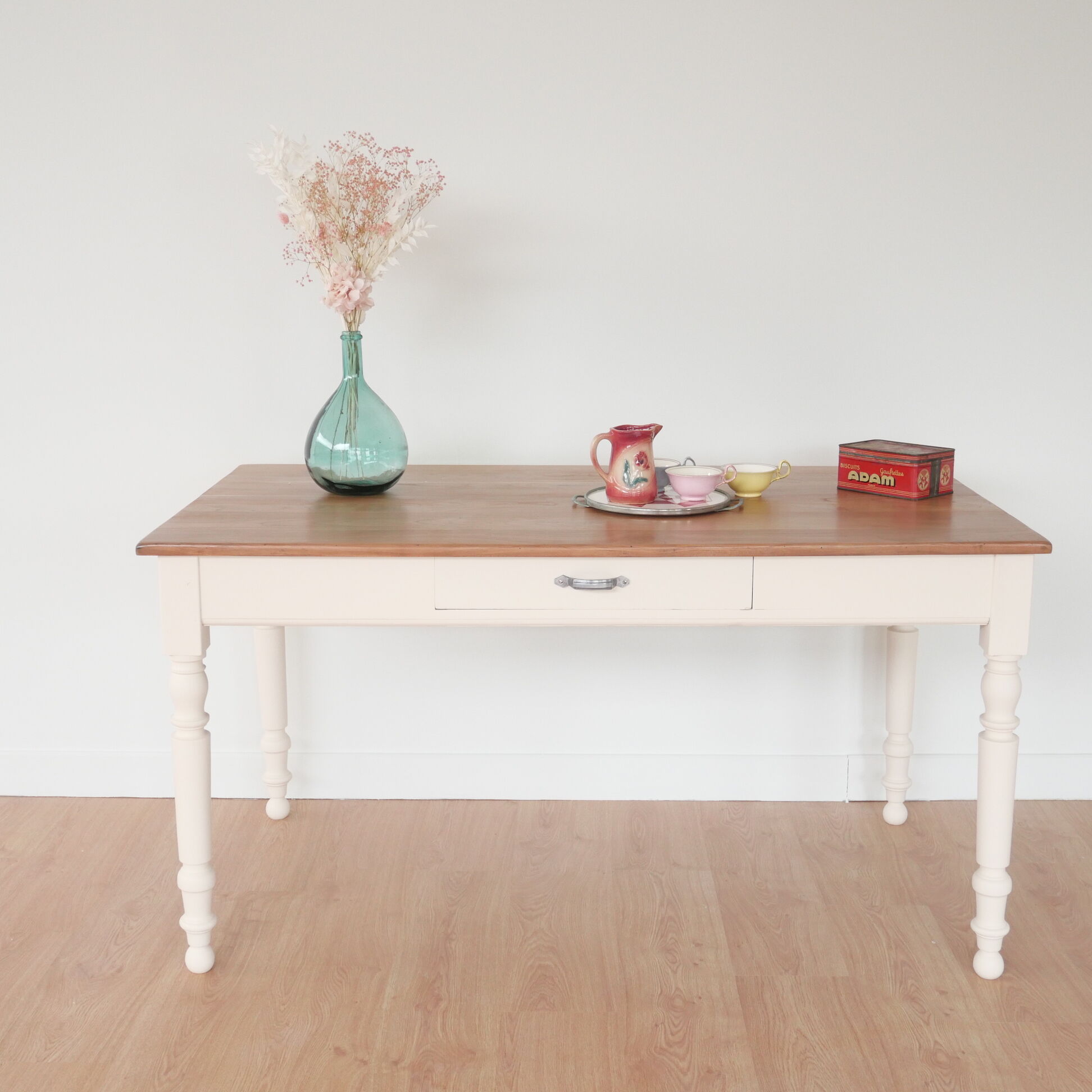 Restored old dining table