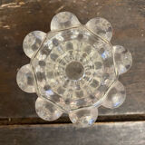 Set of 4 Vintage Glass Moulded Candle Holders 1970s France