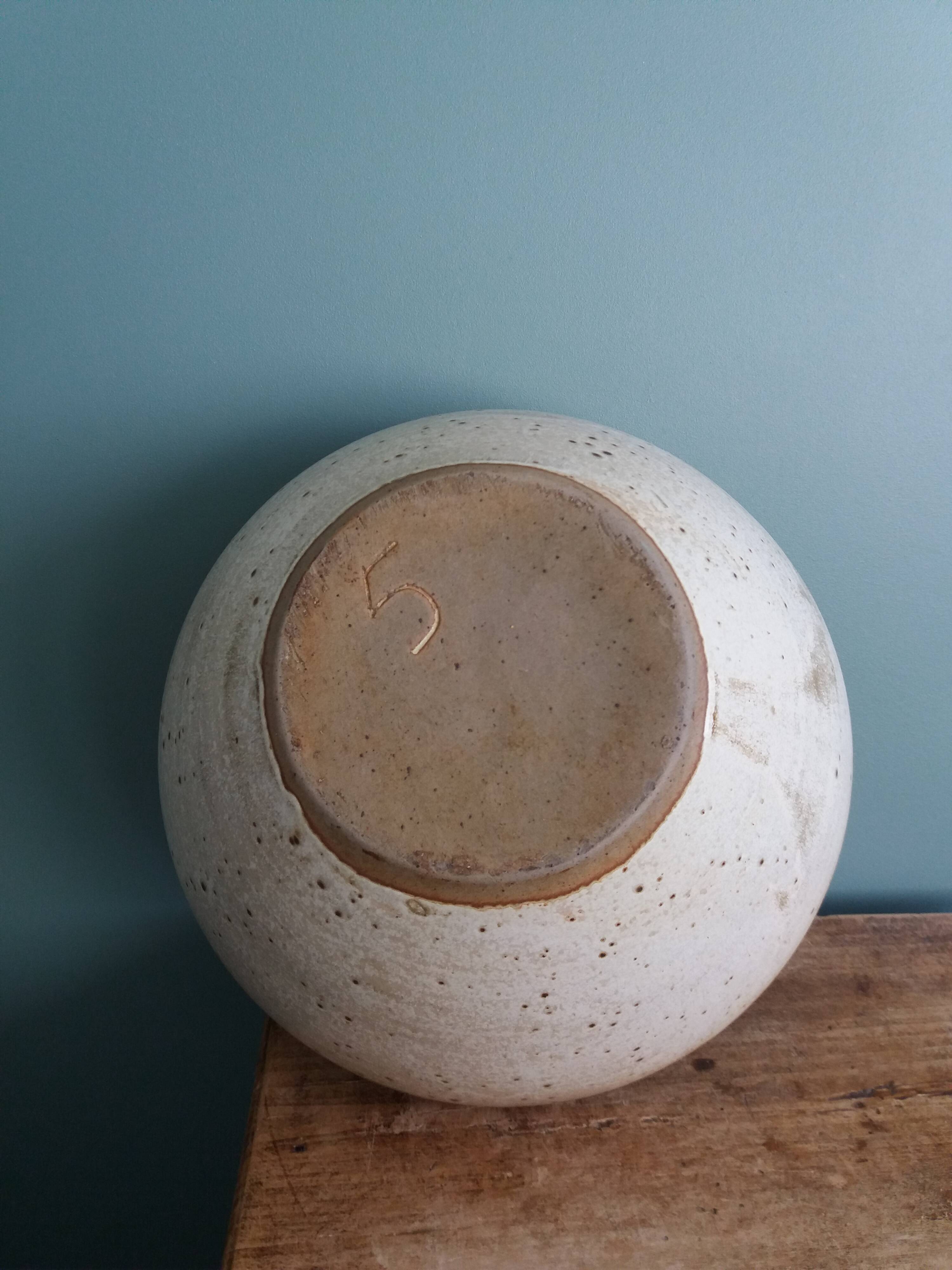 Stoneware salad bowl from Puisaye Jean-Pierre Prud'homme