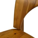 Vintage set of four pinewood chairs Rainer Daumiller minimalist design