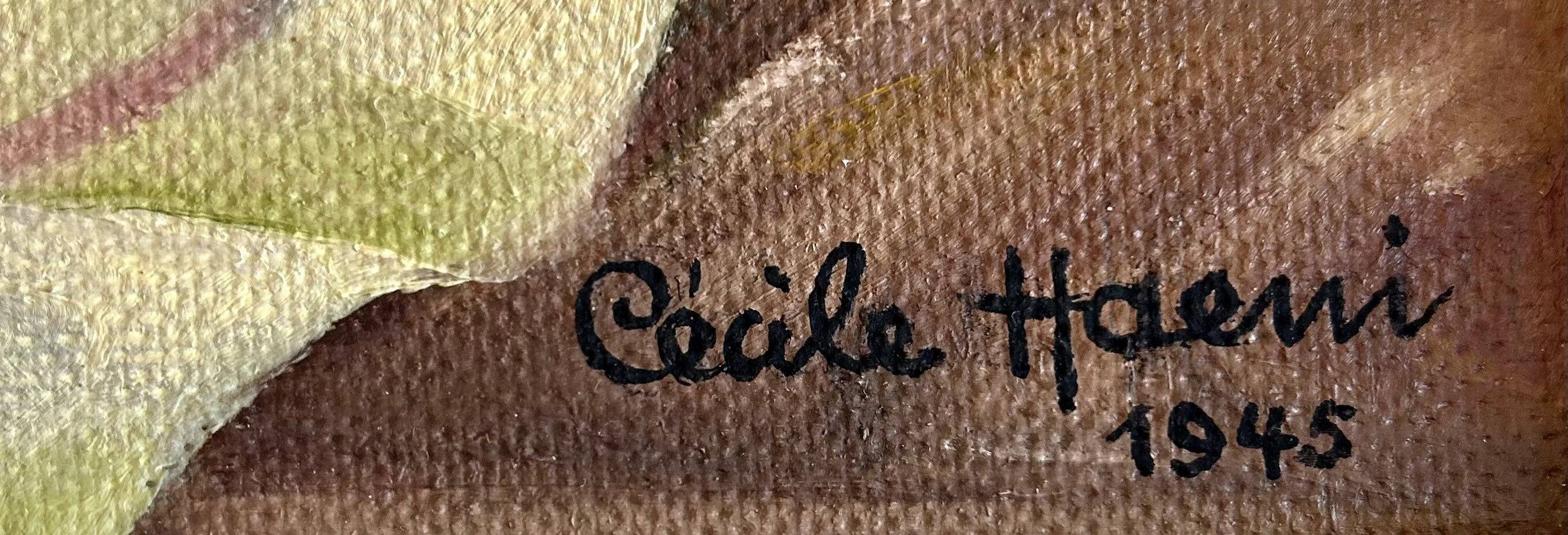 1940s Bouquet of Hydrangeas Still Life Oil Painting