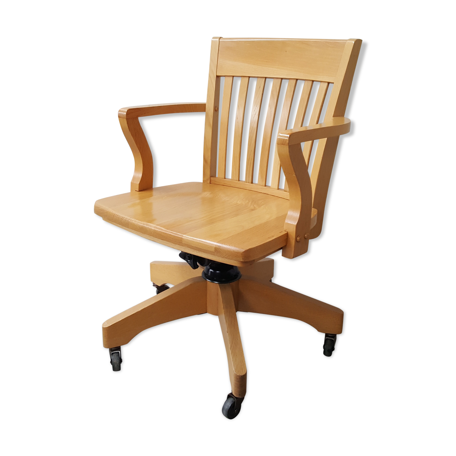 Wooden desk chair