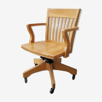 Wooden desk chair