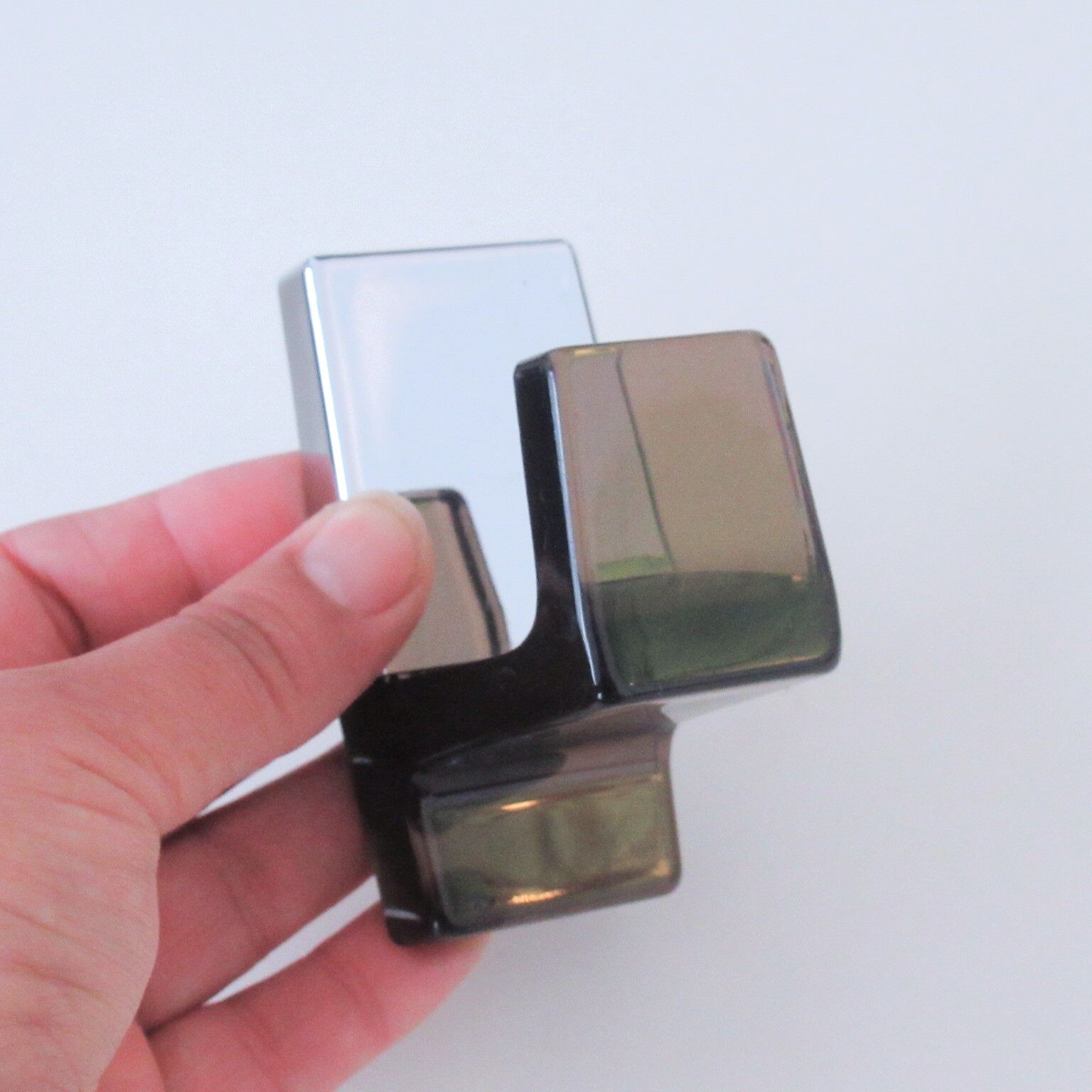 Pair of plexiglass hooks 70s/80s
