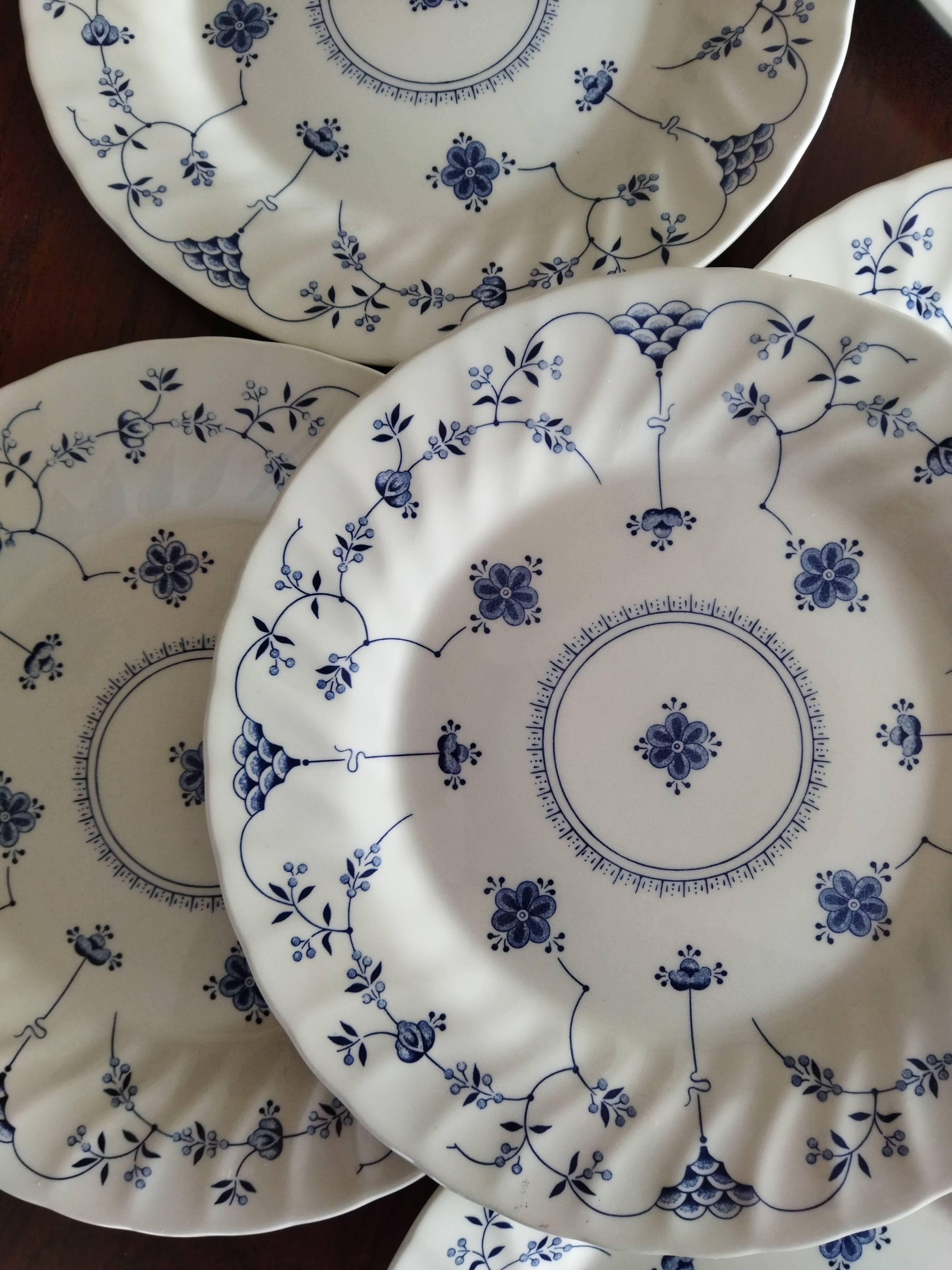 6 English dinner plates, Scandinavian decor