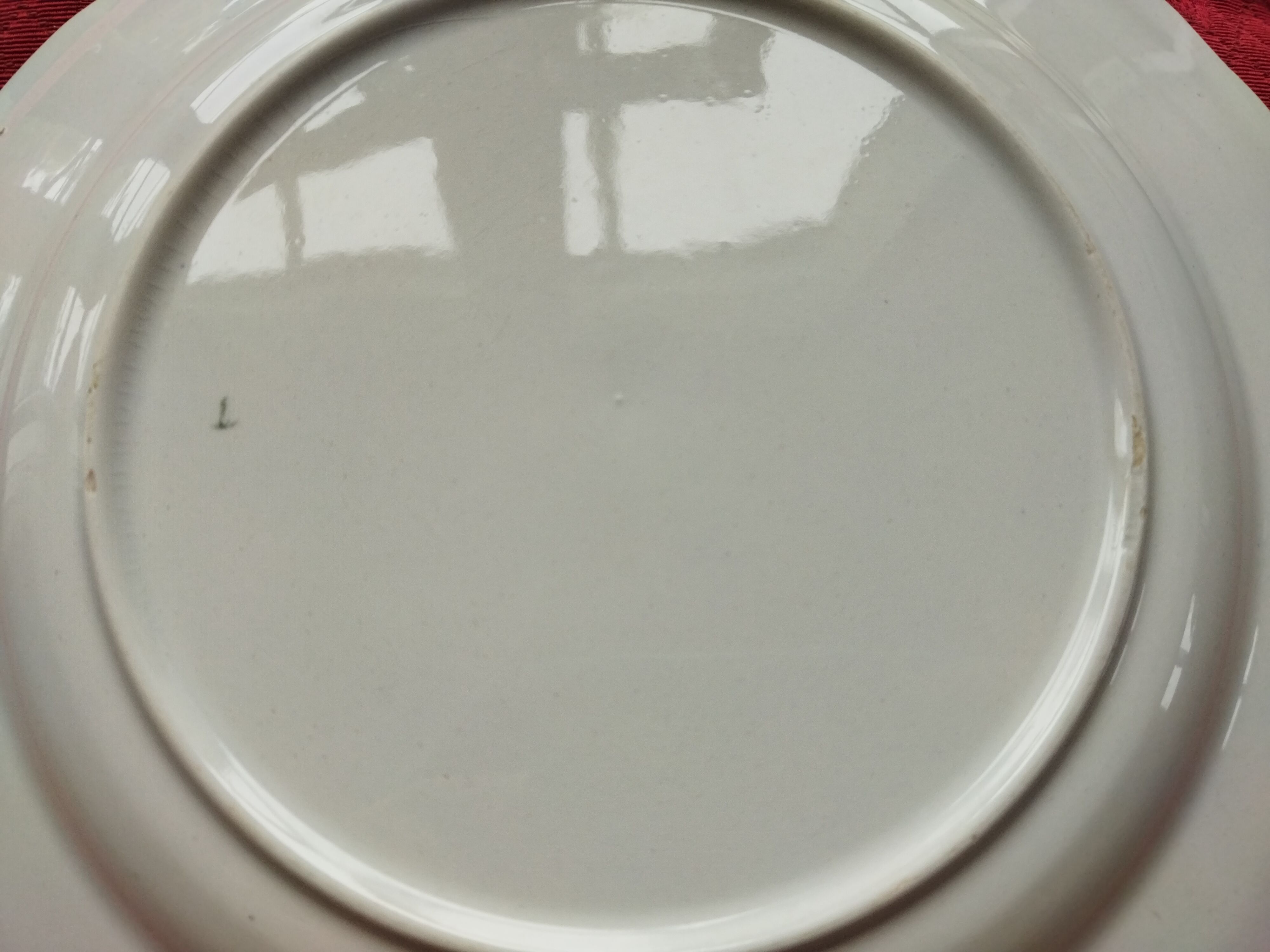 4 blue & white English style dinner plates