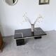 "Rizzo" lacquered and brass coffee-bar table from the 1970s.