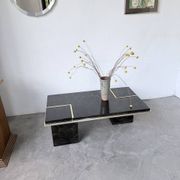"Rizzo" lacquered and brass coffee-bar table from the 1970s.