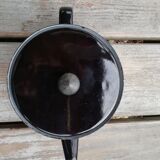 Black enamelled teapot