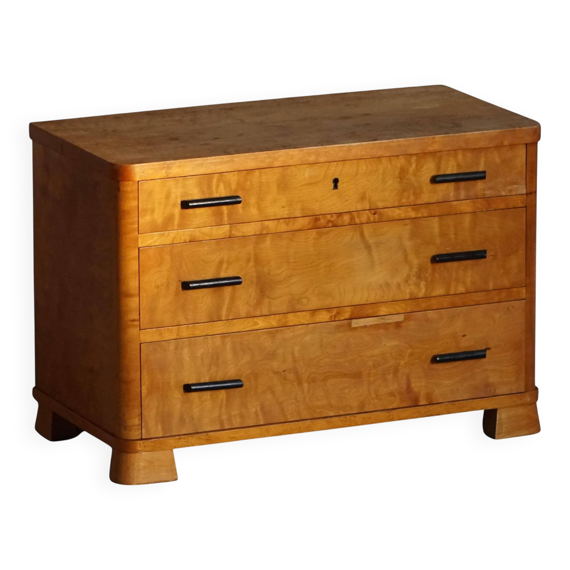 Scandinavian functionalism / Art Deco, Birch chest of drawers, 1930s–40s