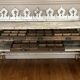 Old workbench, a piece of wooden and metal furniture.