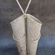 Porte parapluie double en métal blanc, par Mathieu Mategot - années 50