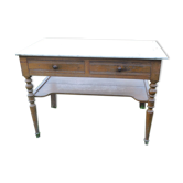 Wooden and marble desk