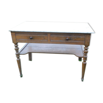 Wooden and marble desk