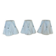 Set of 3 pale blue plastic strip lampshades, to clip onto a bulb.